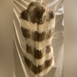 White House Black Market Faux Fur Vest, S